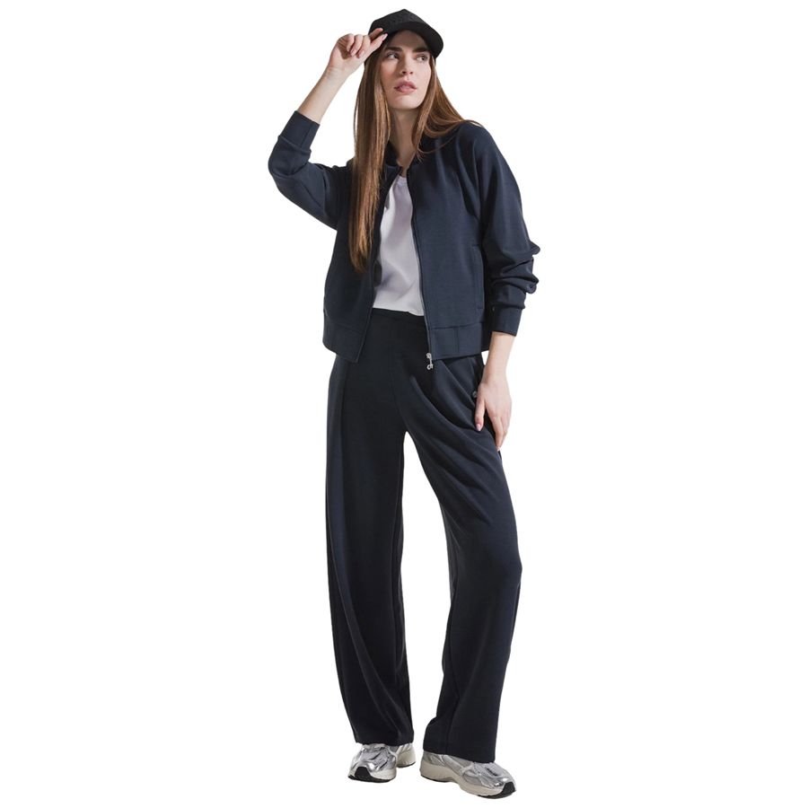 Bomber full zip in modal soft touch nero da donna Deha | D4231010009